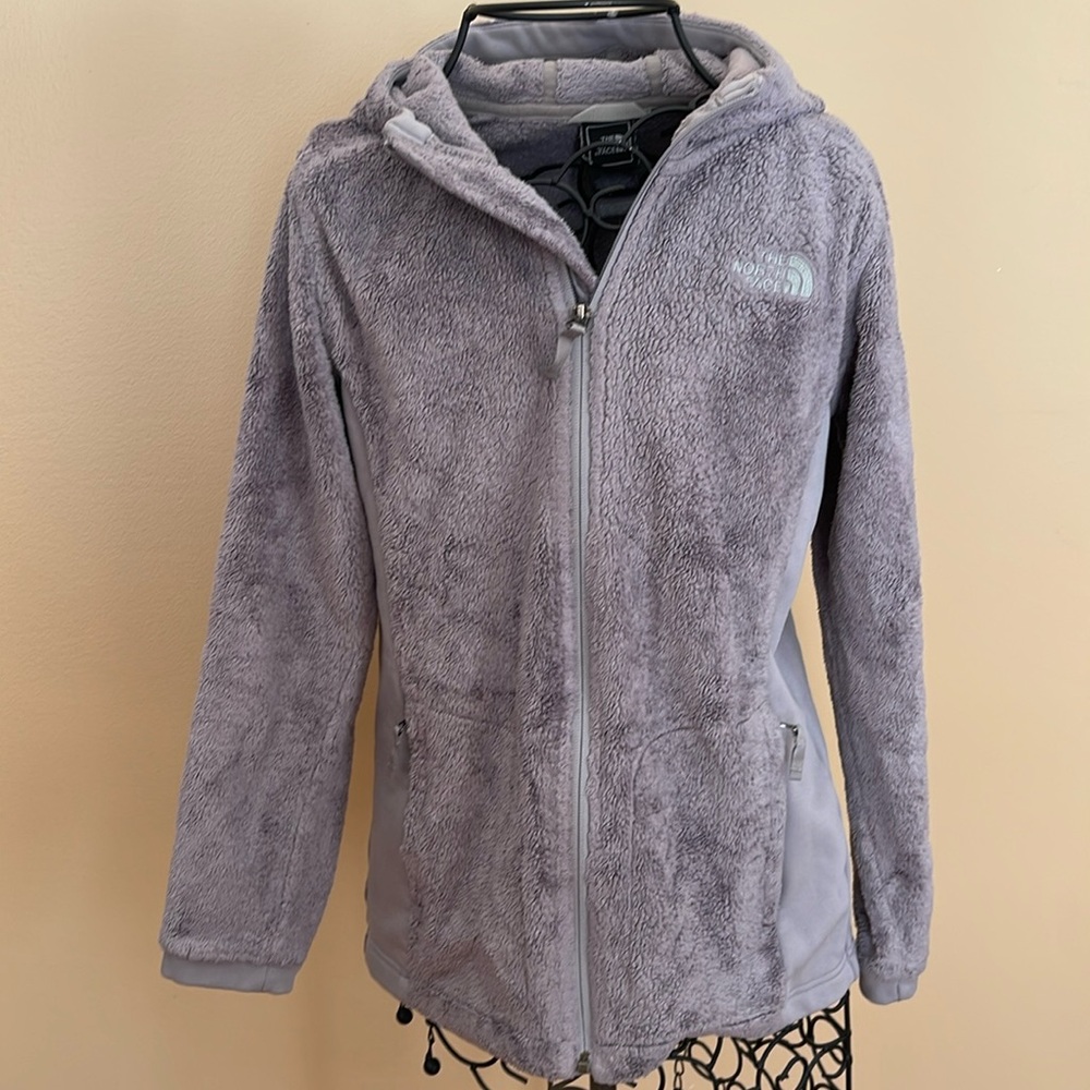 The North Face hooded zip up jacket with zippered pockets
